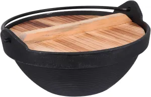 Portable Single Pot Cast Iron Outdoor Pot Camping Large Cooking Lid Easy to Clean Cookware