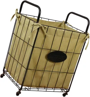 Practical Iron Storage Basket Wheels Mobile Household Container Home Organization