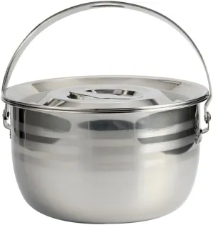 PRETYZOOM Camping Griddle Camping Pot Jacketed Kettle Thicken Child Stainless Steel Thicken Stew Pot