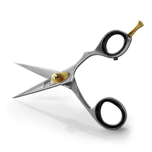 Professional Mustache & Beard Trimming Scissors - 5.5" | High Carbon Stainless Steel & Hammer Forged Mustache Scissors | Razor Sharp Facial Hair Trimming Shears (RIGHT HANDED - Silver)