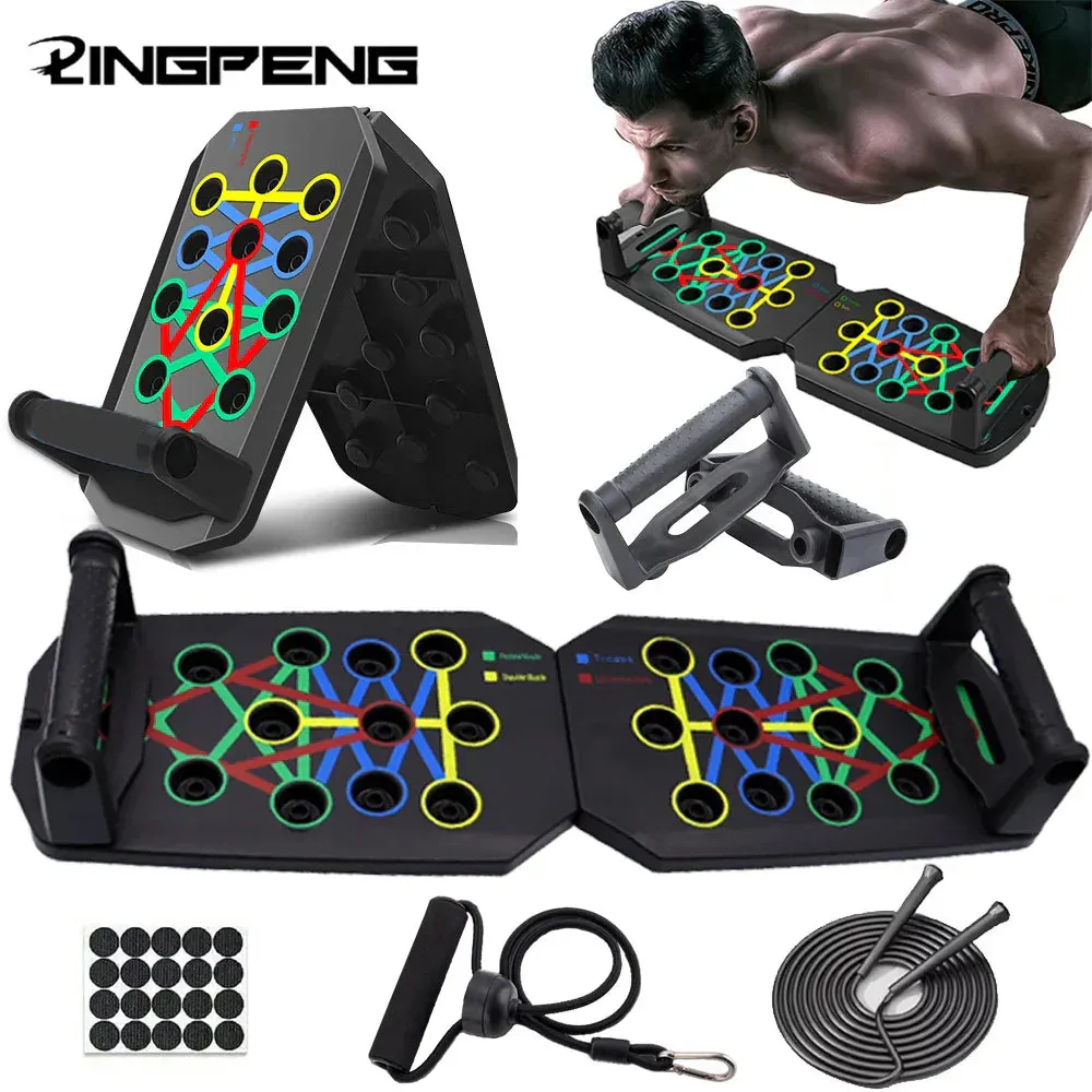 Push-up Board Set With Handles Foldable Fitness Equipment