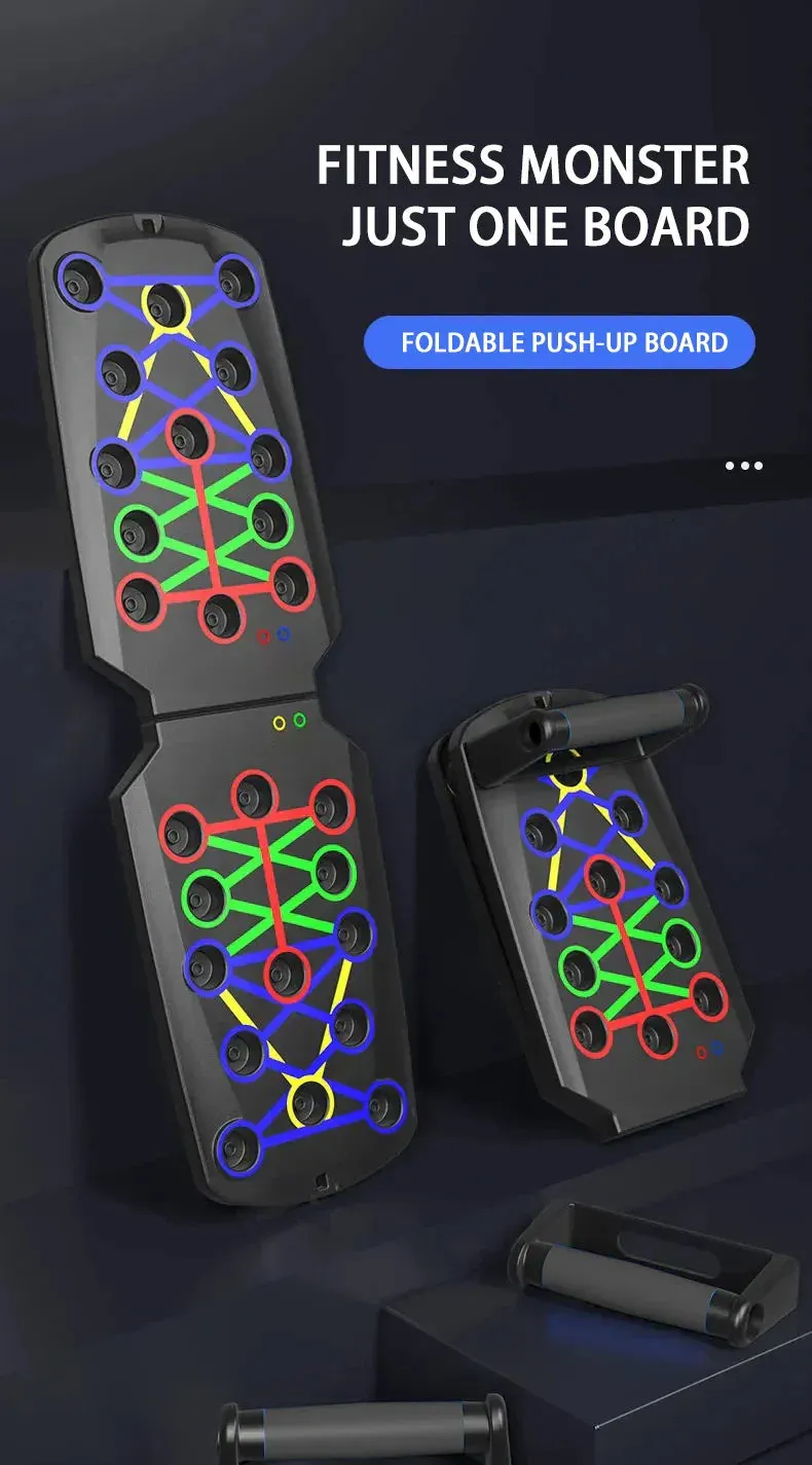 Push-up Board Set With Handles Foldable Fitness Equipment
