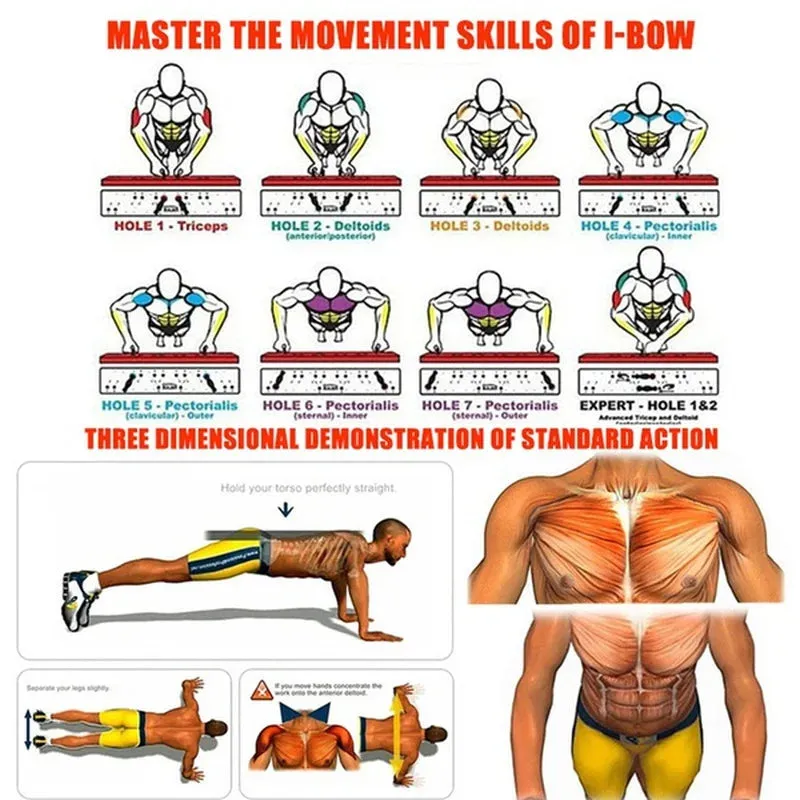 Push-up Board Set With Handles Foldable Fitness Equipment