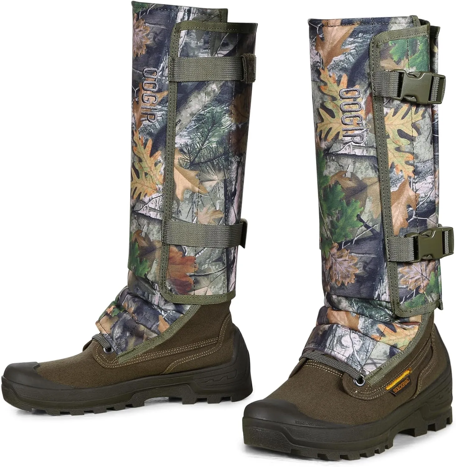 QOGIR Snake Gaiters for Hunting: Durable Snake Guards, Snake Gaiter Leggings for Men & Women, Snake Bite Protection for Lower Legs, Snake Proof Gaiters with Adjustable Size