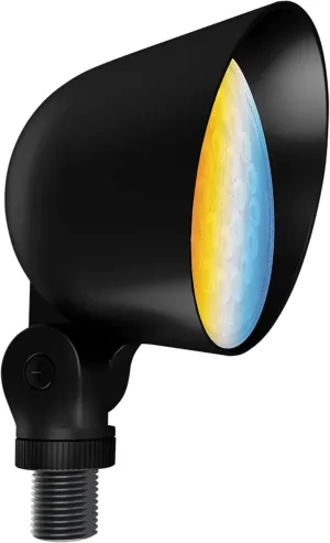 RAB Lighting LF17 Field-Adjustable Landscape Light - Energy-Efficient LED for 120V - 5 Wattage Levels & Adjustable Colors - IP65 Rated - Dimmable Outdoor Light for Gardens & Pathways. (Black)