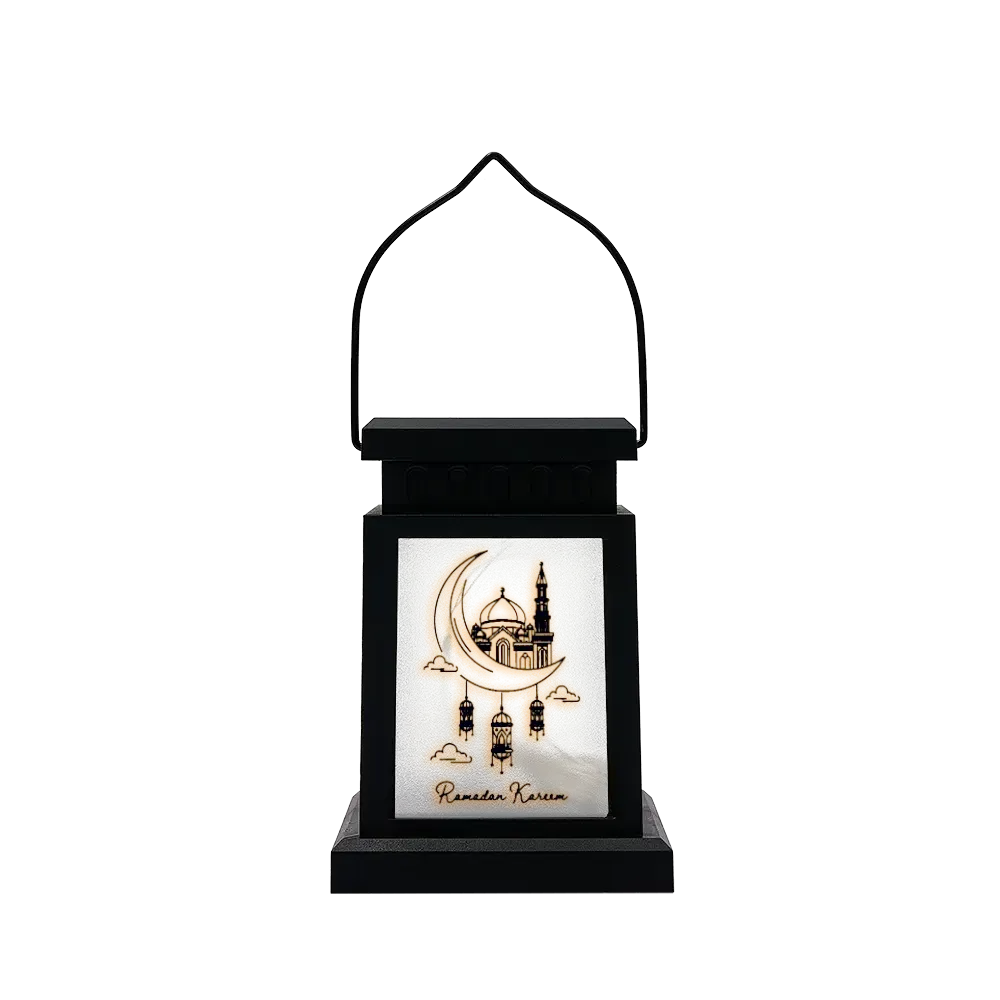 Ramadan Moon Solar Powered Square Lantern