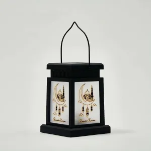 Ramadan Moon Solar Powered Square Lantern