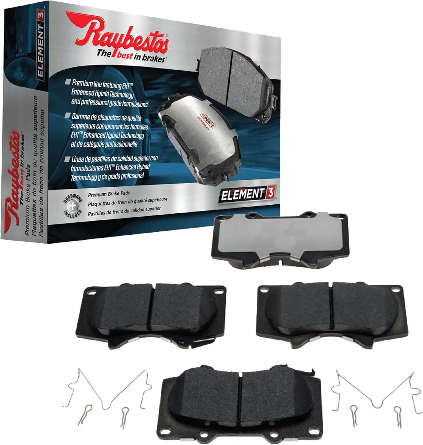 Raybestos Premium Raybestos Element3 Replacement Rear Ceramic Disc Brake Pad Set for Select Mazda CX3/CX5 Model Years (PGD1624C)