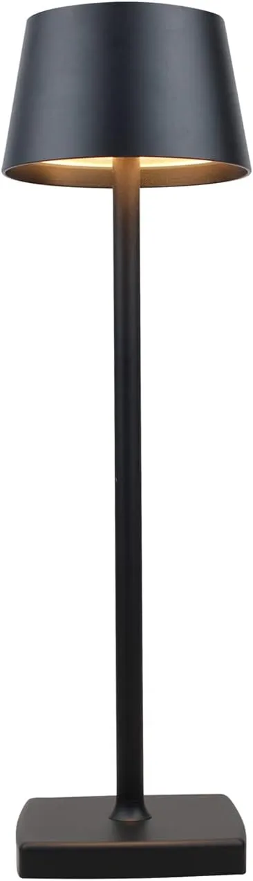 Rechargeable led Cordless Desk lamp,Aluminum, dimmable, Suitable for Indoor and Outdoor Lighting Black
