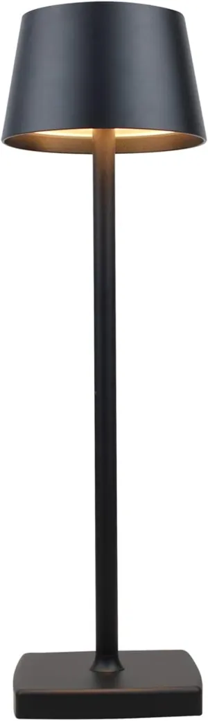 Rechargeable led Cordless Desk lamp,Aluminum, dimmable, Suitable for Indoor and Outdoor Lighting Black