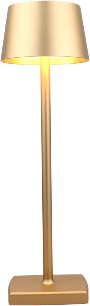Rechargeable led Cordless Table lamp,Aluminum, dimmable, Suitable for Indoor and Outdoor Lighting Gold