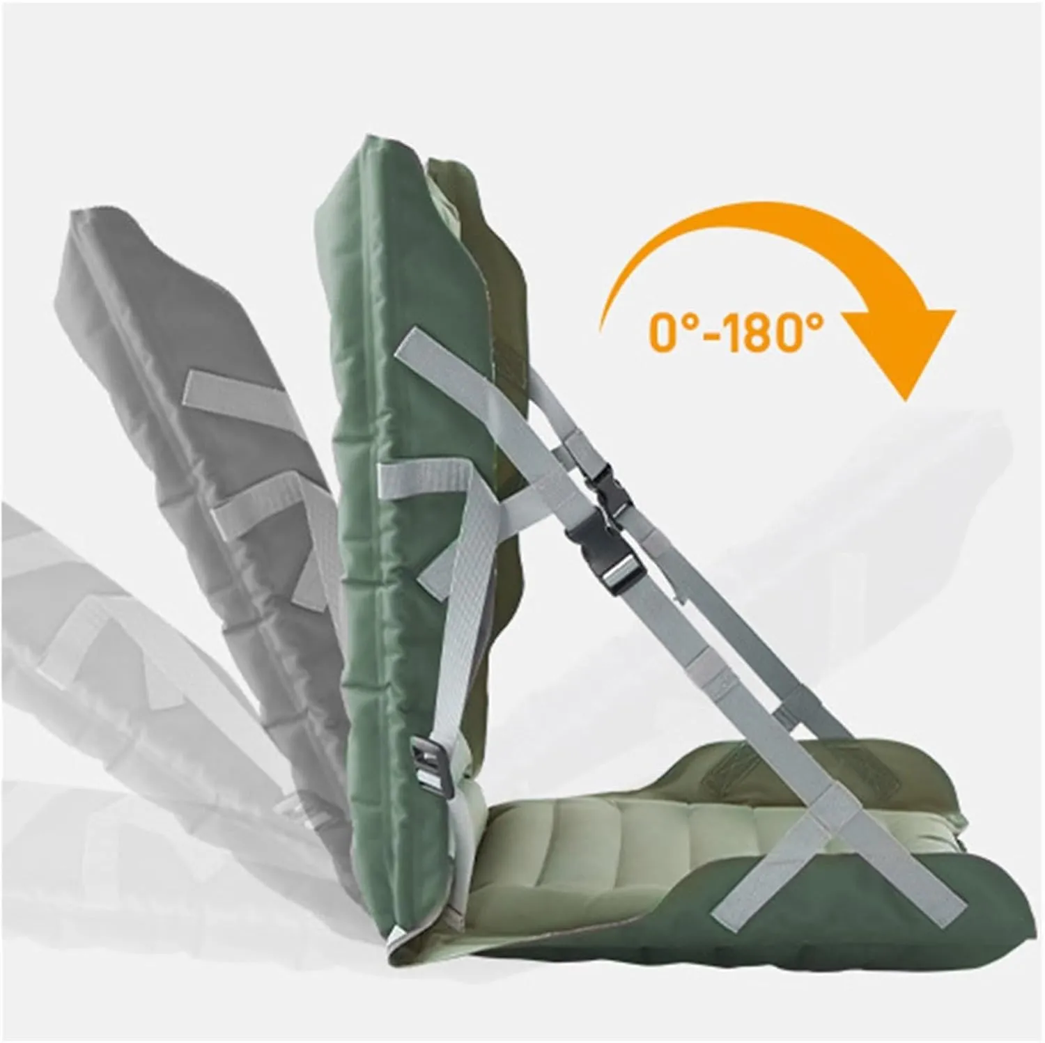 Recliner Portable Air Cushion Inflatable Camping Folding Chair Multi-Angle Adjustable High-Strength Support Camping Hiking Supplies Portable (Color : Sky Blue)