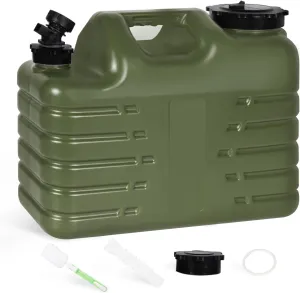 REDCAMP 4 Gallon/15L Portable Water Container with Spigot, Camping Water Jug for Camping, Emergency, Hiking & Car. Green