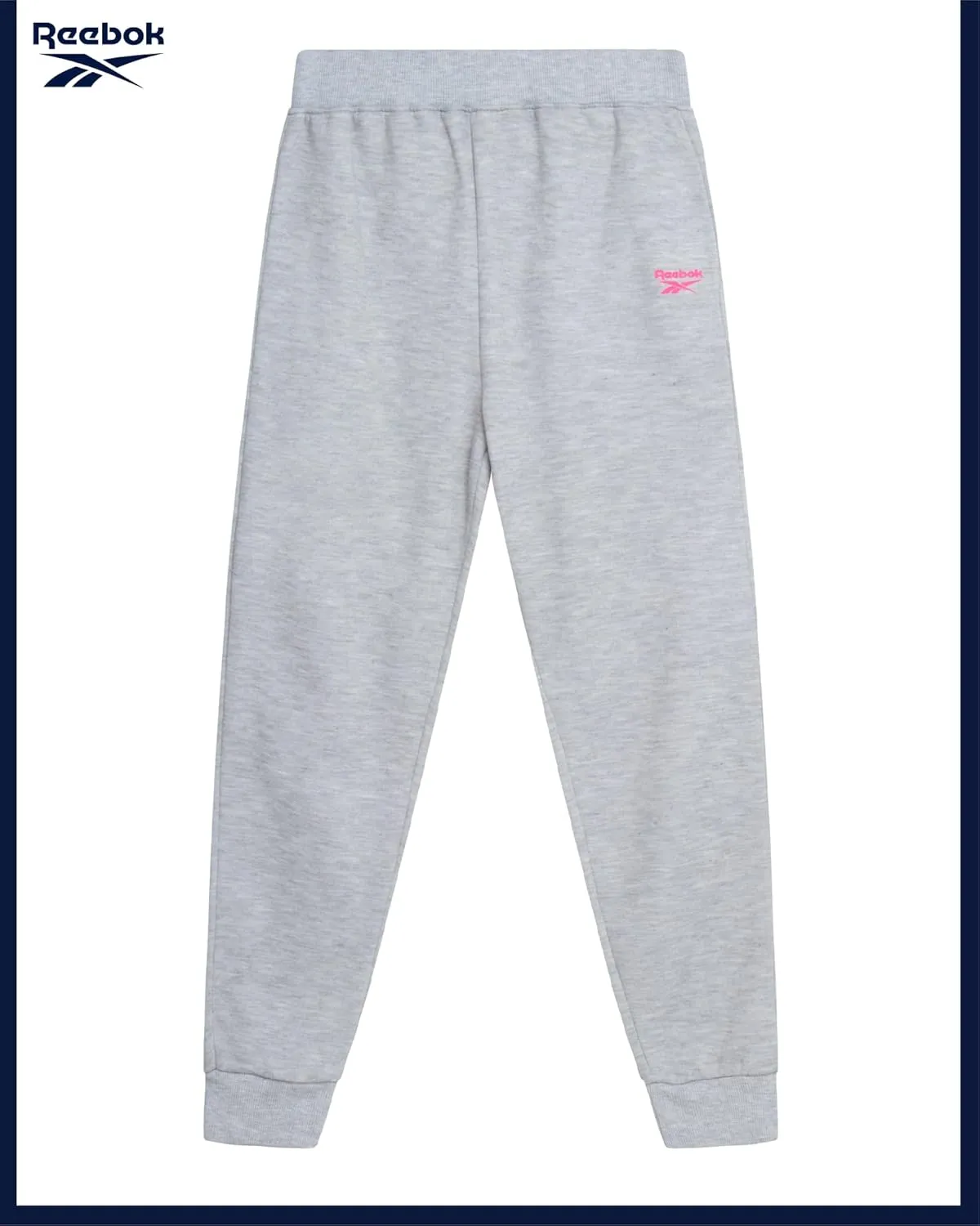 Reebok Girls' Activewear Set - 3 Piece Stylish Graphic T-Shirt, Fleece Pullover Hoodie, and Jogger Sweatpants (Size: 4-12)