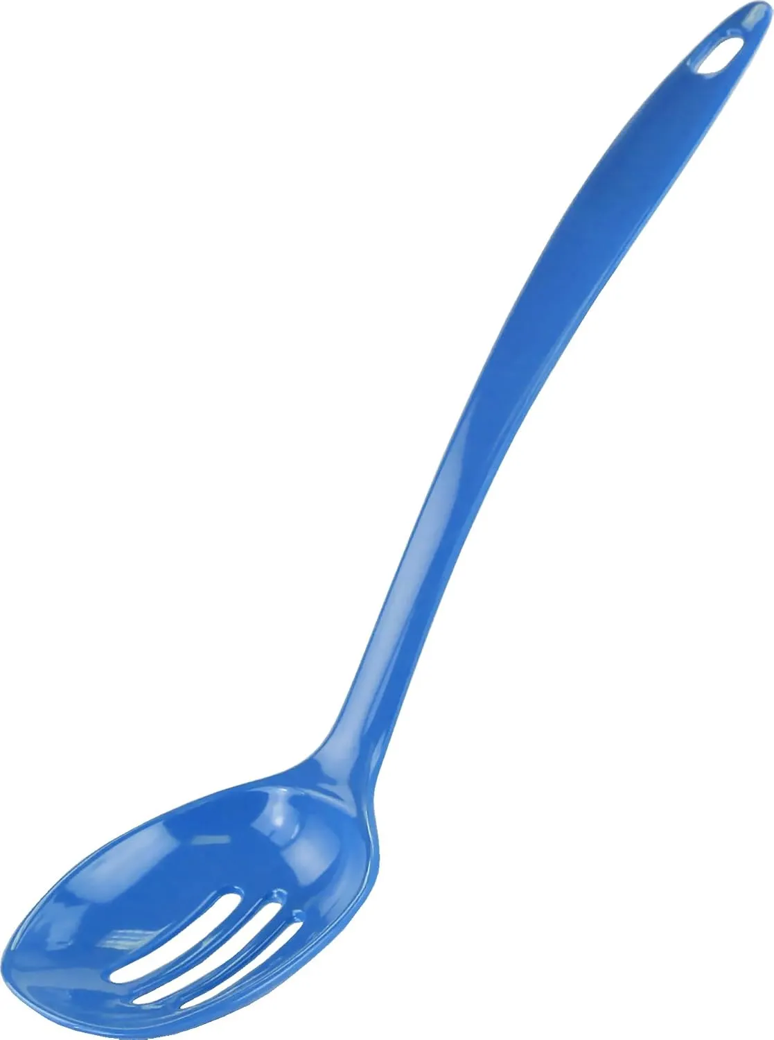 Reston Lloyd Melamine Slotted Spoon Kitchen Utensil, Premium Quality Utensil with Heat Resistant Ergonomic Handle, Durable BPA-Free Plastic, 11.5 inch long, Set of 6,
