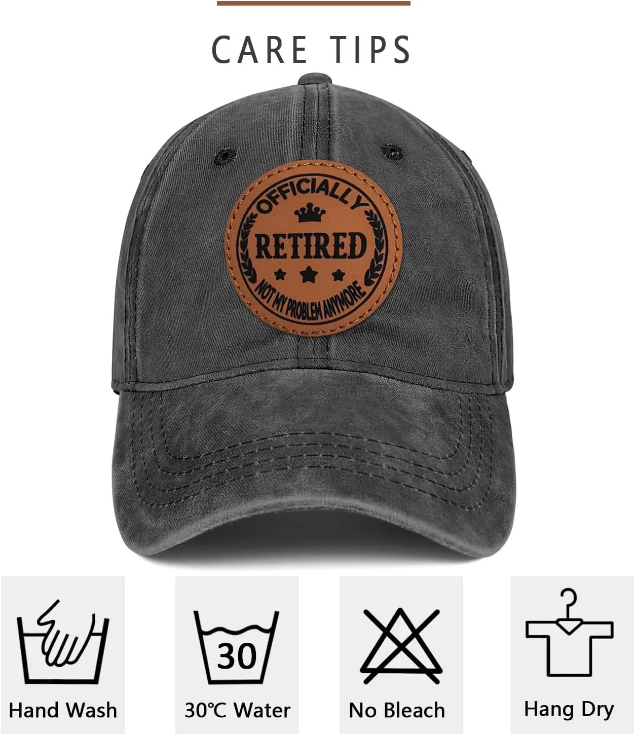 Retirement Gifts for Men Women 2025 Funny Retired Hat Retirement Party Decoration 100% Cotton Baseball Cap