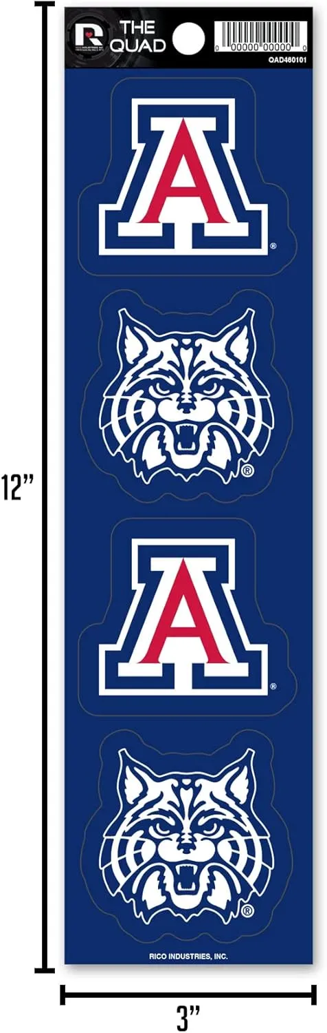 Rico Industries NHL Hockey Quad Decal 3" x 12" Quad Decal - (4) Decals