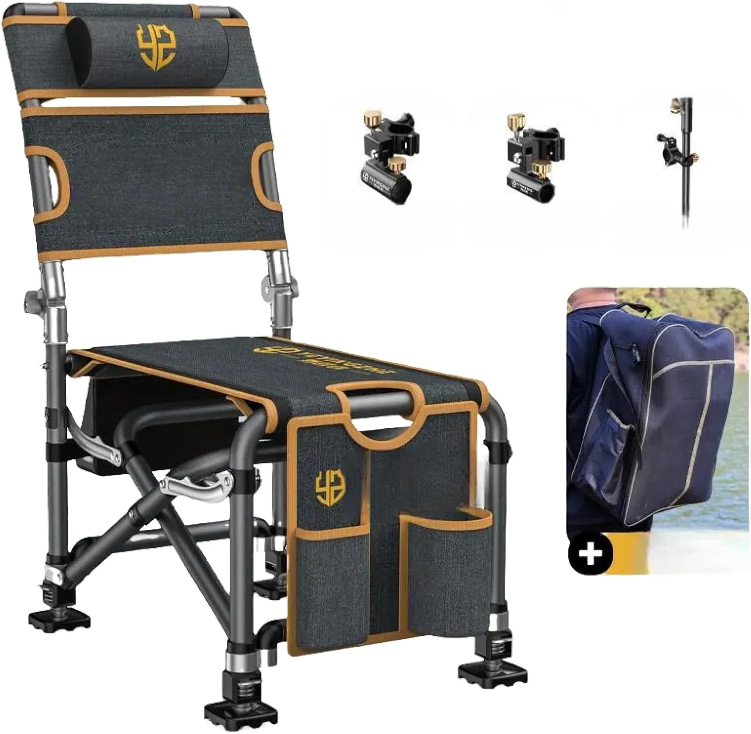 Rider Fishing Chair Lying Multifunctional Fishing Chair All-Terrain Seat Folding Portable Fishing Stool