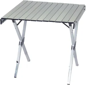 RIO Brands Compact Expandable Outdoor and Camping Aluminum Roll-Top Heat Dissipating Picnic Table, Silver, 2 in 1