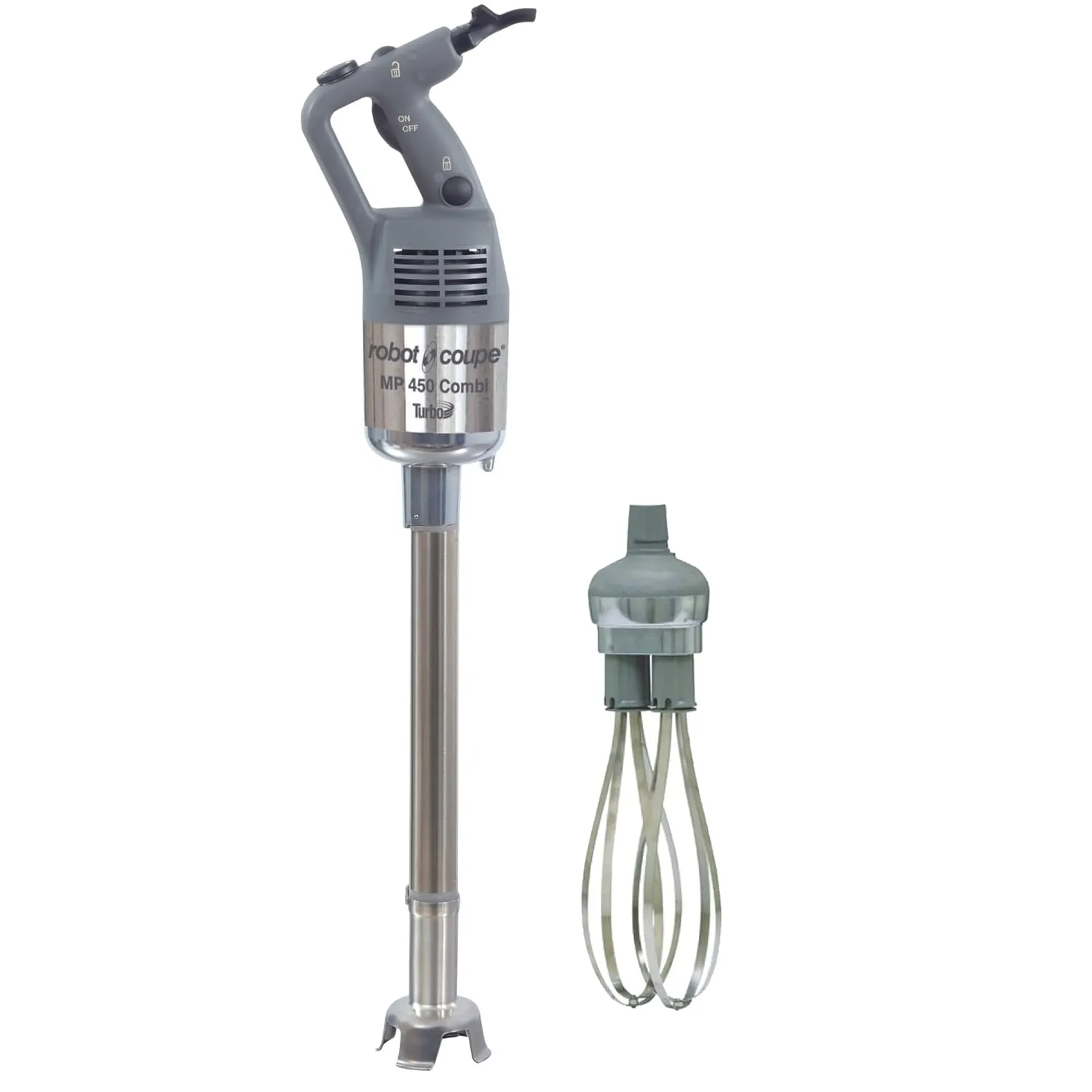 Robot Coupe MP450COMBI Variable-Speed Commercial Power Mixer Immersion Blender with 18" Arm/Shaft and 10" Whisk, 120v
