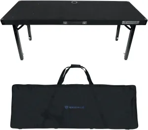 Rockville RTBL4 Adjustable Height DJ Table Folding Legs   Carry Bag 20" x 60"