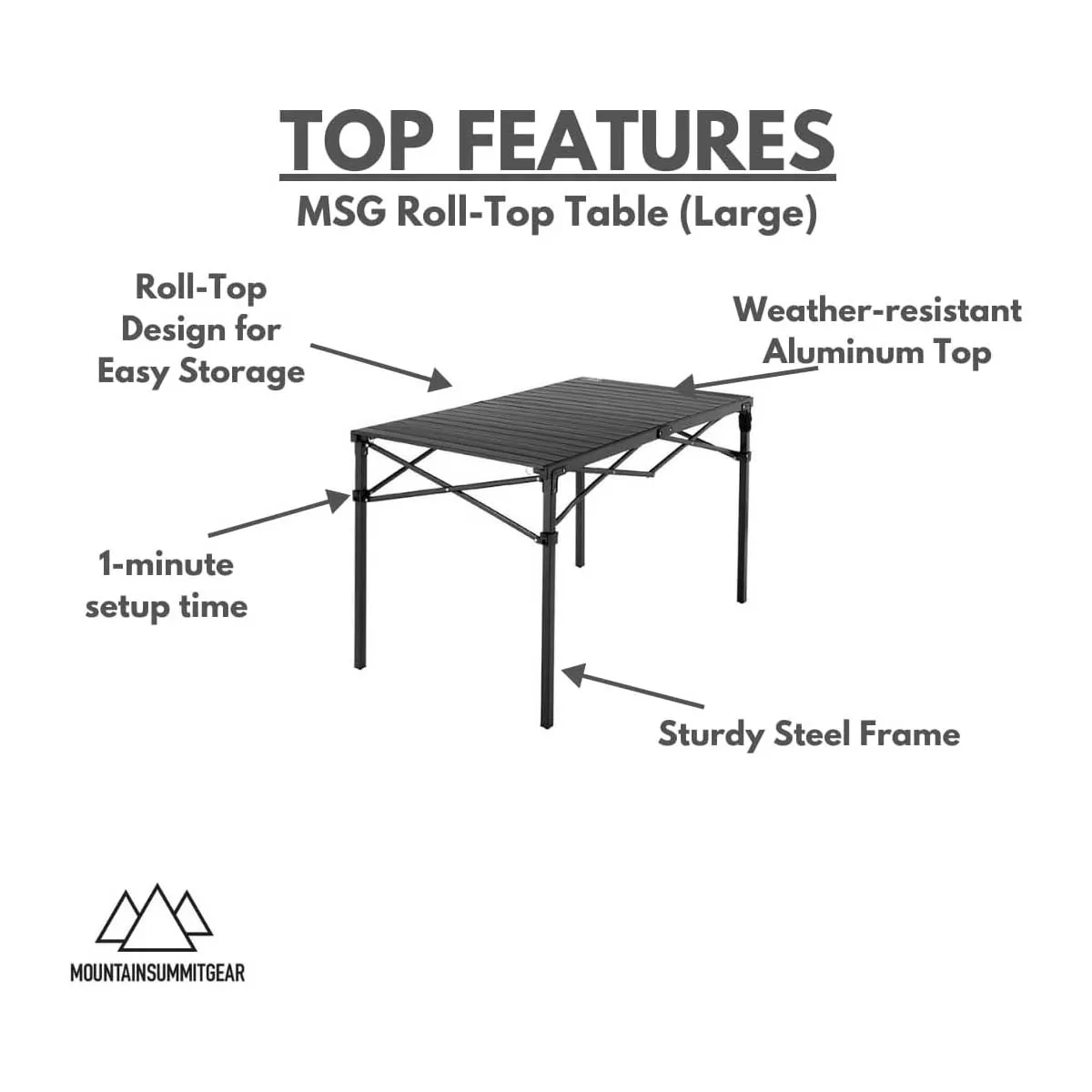 Roll Top Table - Mountain Summit Gear