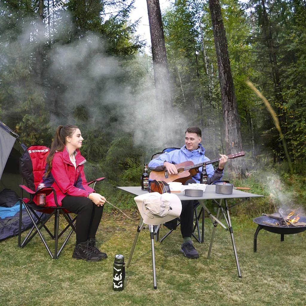Rootz Aluminum Camping Table - Picnic Table - Outdoor Table - Stable & Lightweight - Foldable Design - High-Quality Aluminum - Portable & Compact - 100cm x 69cm x 70cm