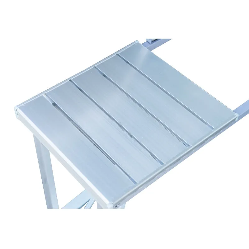Rootz Aluminum Camping Table with 4 Seats - Folding Picnic Table - Portable Outdoor Table - Space-Saving Design - Durable Construction - Versatile Use - 136cm x 85.5cm x 66cm
