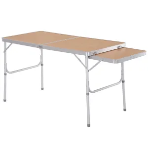 Rootz Camping Table - Folding Table - Picnic Table - Height Adjustable - Aluminum Build - 120x60x40/70cm