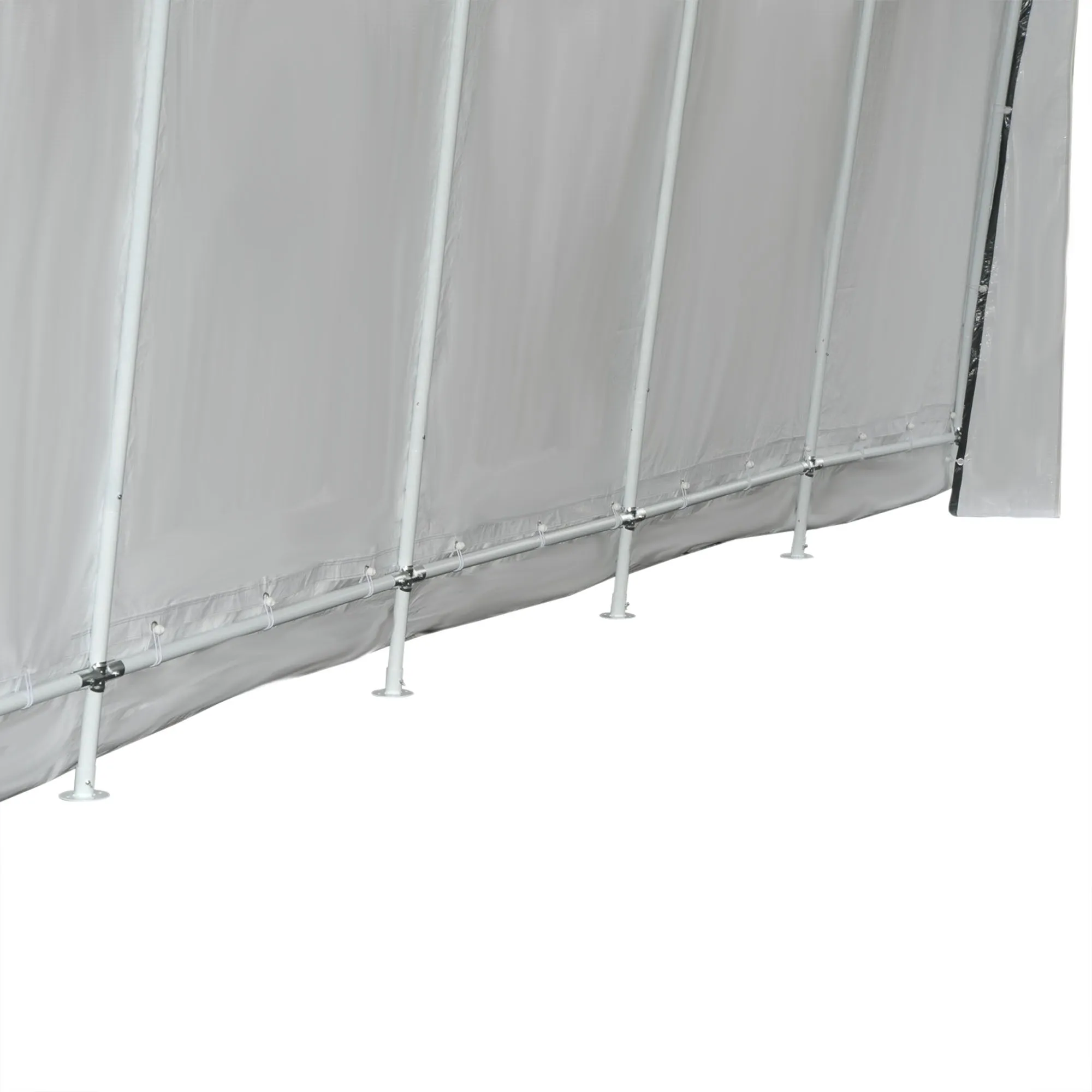 Rootz Garage Tent Carport - Shelter - Storage Tent - Waterproof & UV-Resistant - 6m x 3.6m x 2.75m