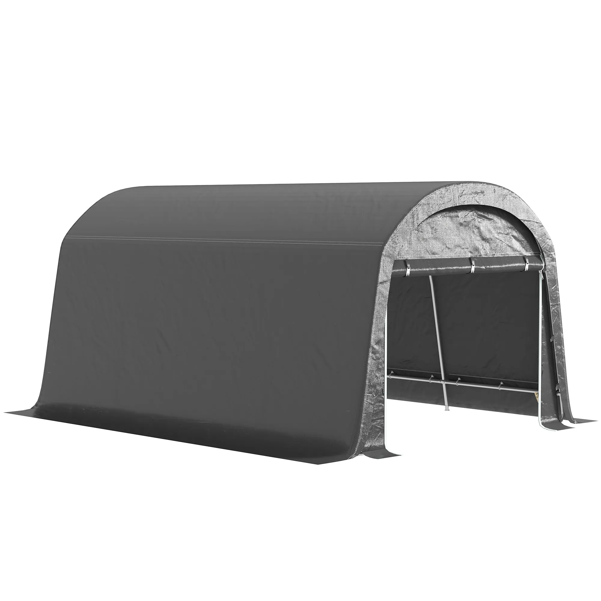 Rootz Garden Storage Tent - Tool Tent - Installable Garage - UV-Resistant - 300l x 450b x 230h cm - Grey
