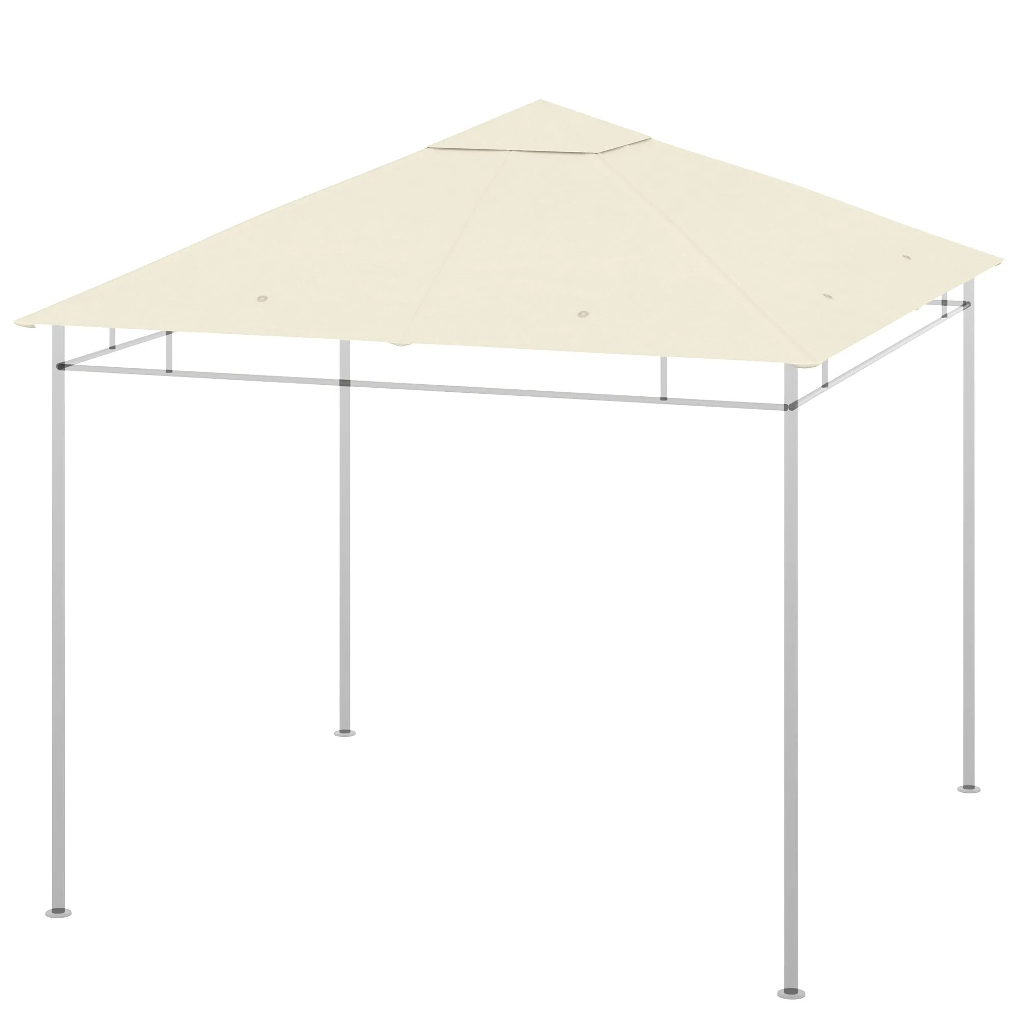 Rootz Replacement Roof for Pavilion Pergola Tent - Garden Canopy - Outdoor Shade - UV Protection - 298cm x 295cm Brown