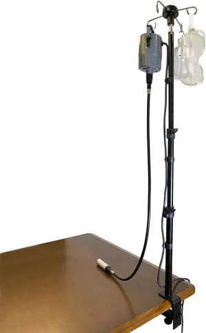 Rotary Tool Hanger Flex Shaft Accessories Holder Stand Compatible with Foredom Dremel Grobet Tools,Height Adjustable Rotary Motor Mount with Table Clamp(39inchs)