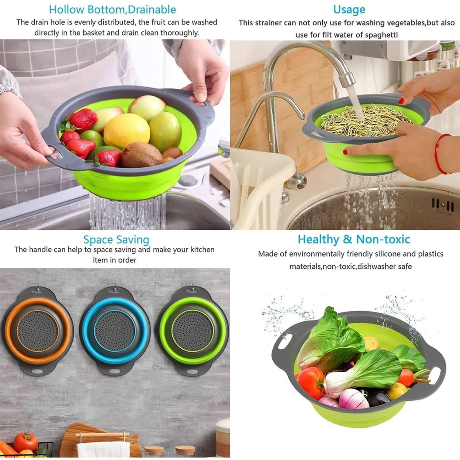 Round Sili Strain Used In All Kinds Of Household and Kitchen Purposes As A Foldable Utensil.