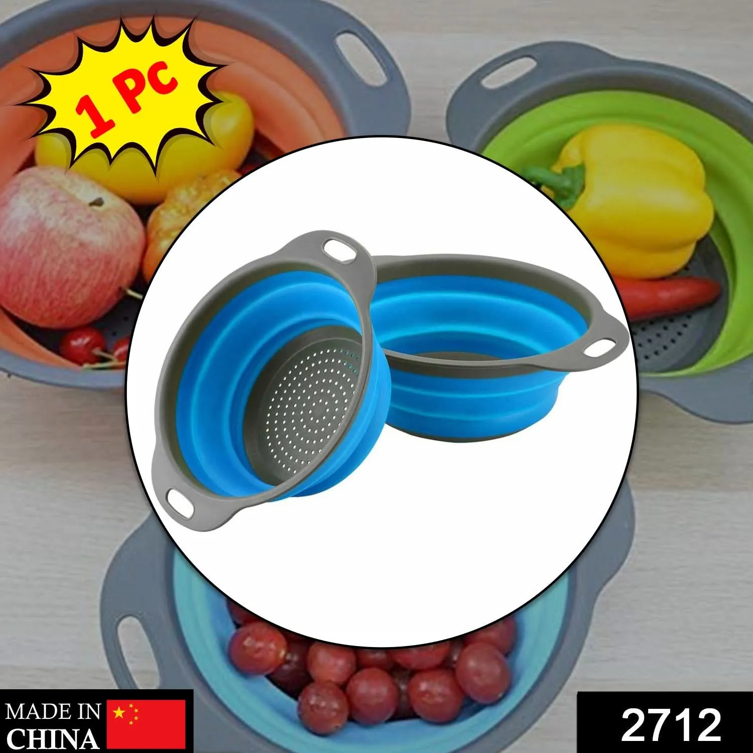 Round Sili Strain Used In All Kinds Of Household and Kitchen Purposes As A Foldable Utensil.