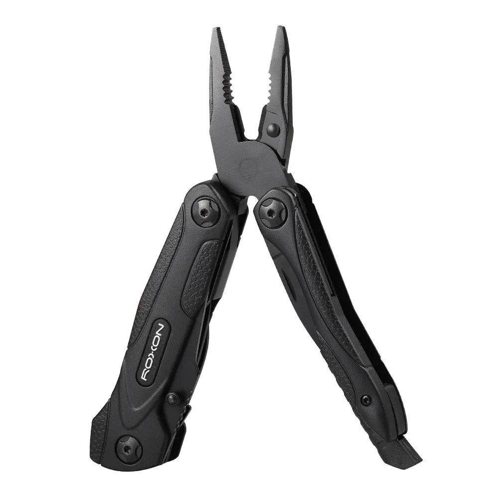 ROXON CM1349 14-in-1 Multi-Tool with Folding Pliers for Camping and Survival