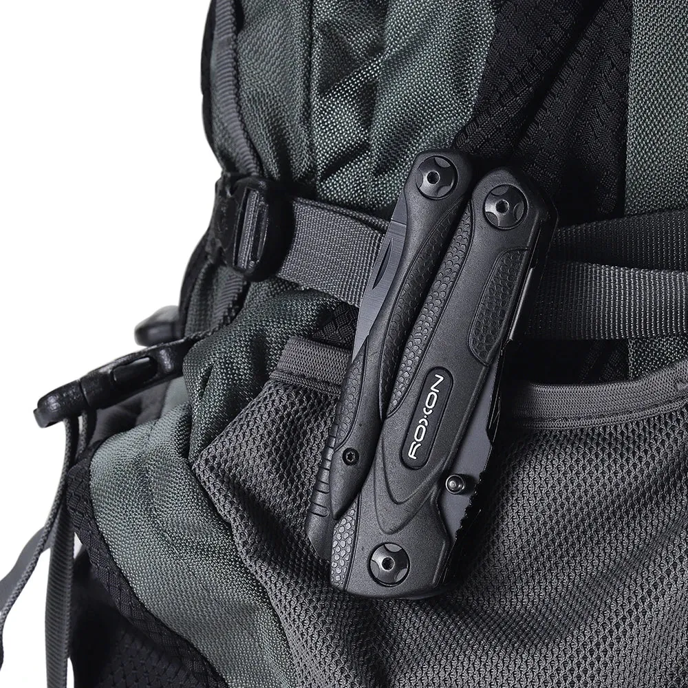 ROXON CM1349 14-in-1 Multi-Tool with Folding Pliers for Camping and Survival