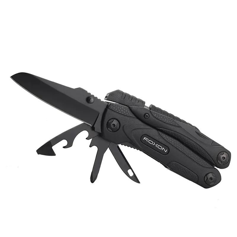 ROXON CM1349 14-in-1 Multi-Tool with Folding Pliers for Camping and Survival
