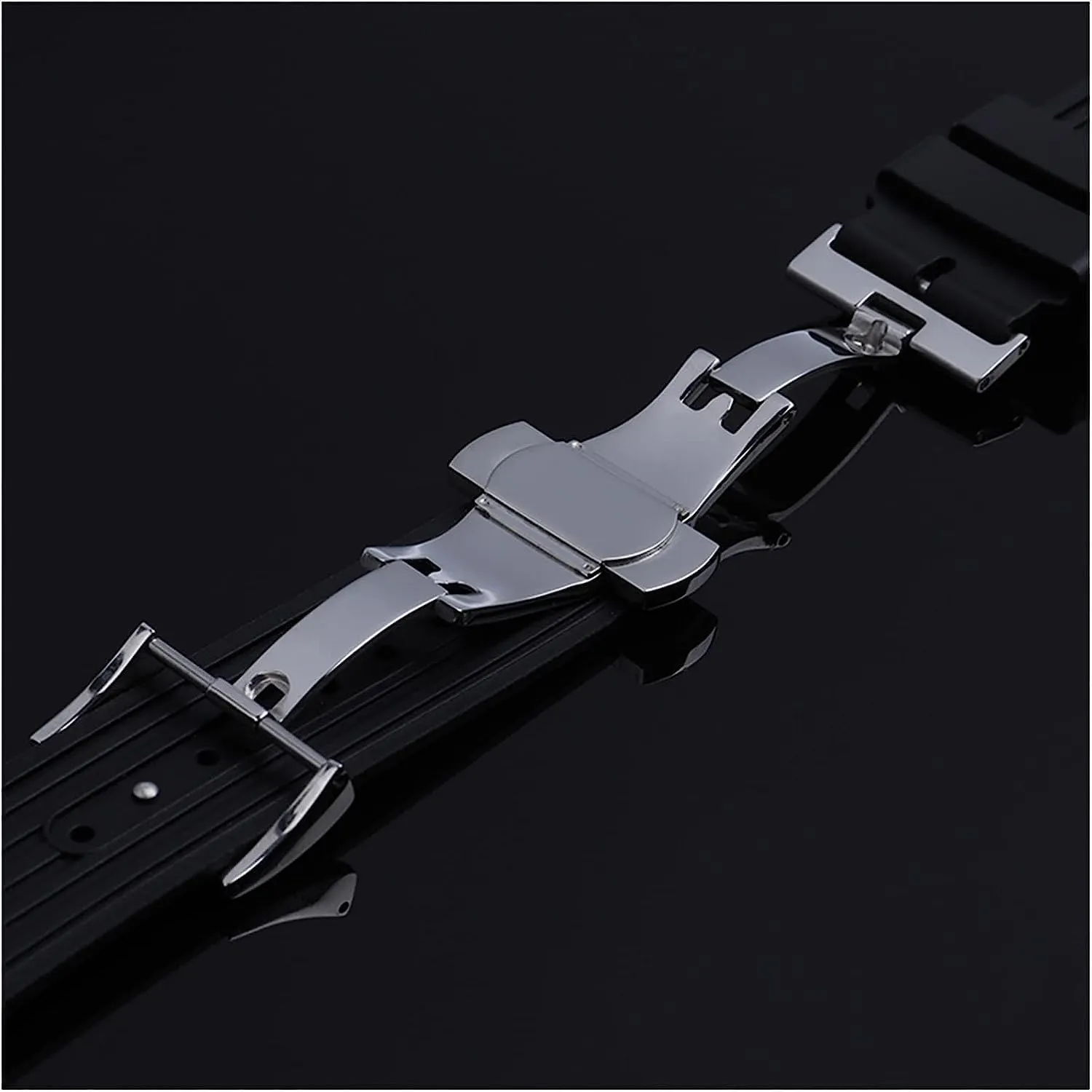 Rubber WatchBand for Vacheron Constantin Overseas Watch Waterproof Sport Strap 25mm * 8mm