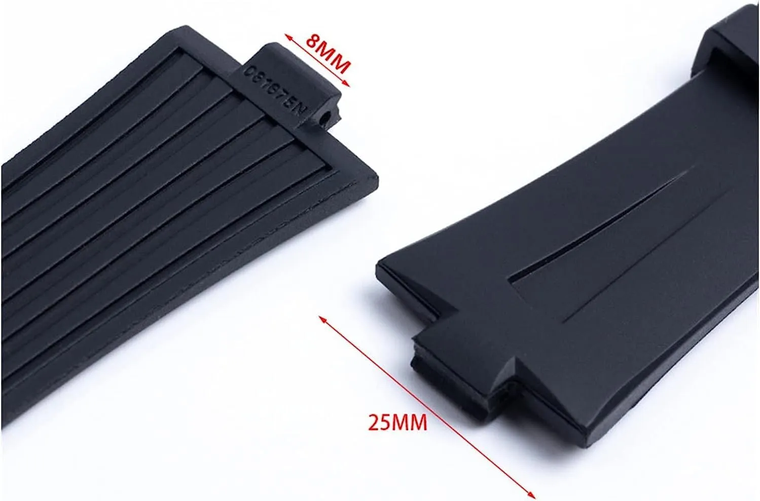 Rubber WatchBand for Vacheron Constantin Overseas Watch Waterproof Sport Strap 25mm * 8mm