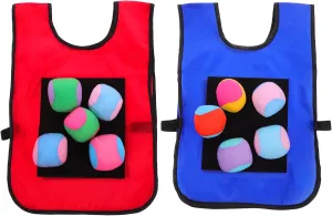 SAFIGLE 12pcs Kickball Bases Throwing Game Sticky Vest Sticky Vest for Stick Ball Catch Game Children Tag Foam Ball Dodgeballs Ball Game Toss Kids Suit Parent-Child Boy Props