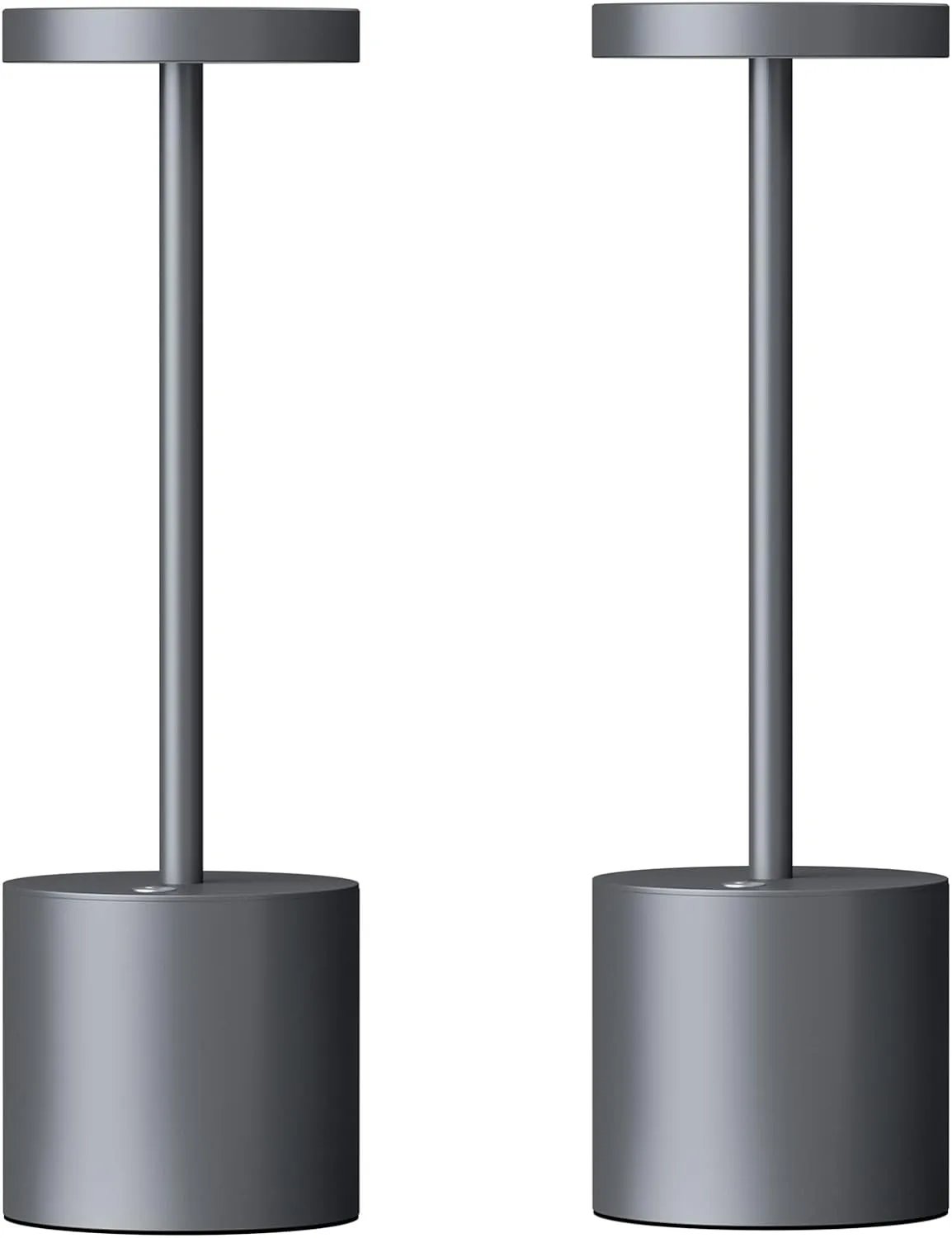 SAKRINGT 2 Pack Cordless Table Lamp Rechargeable,5000mAh Battery Operated Portable LED Table Light,Dimming Desk Lamp for Patio/Restaurant/Outdoor (Grey)