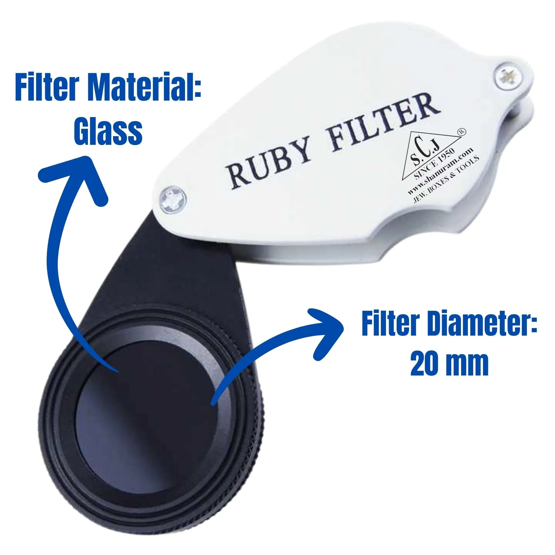SCJ Foldable Ruby Filter for Emerald & Gemstones Jewellery Identification Tool