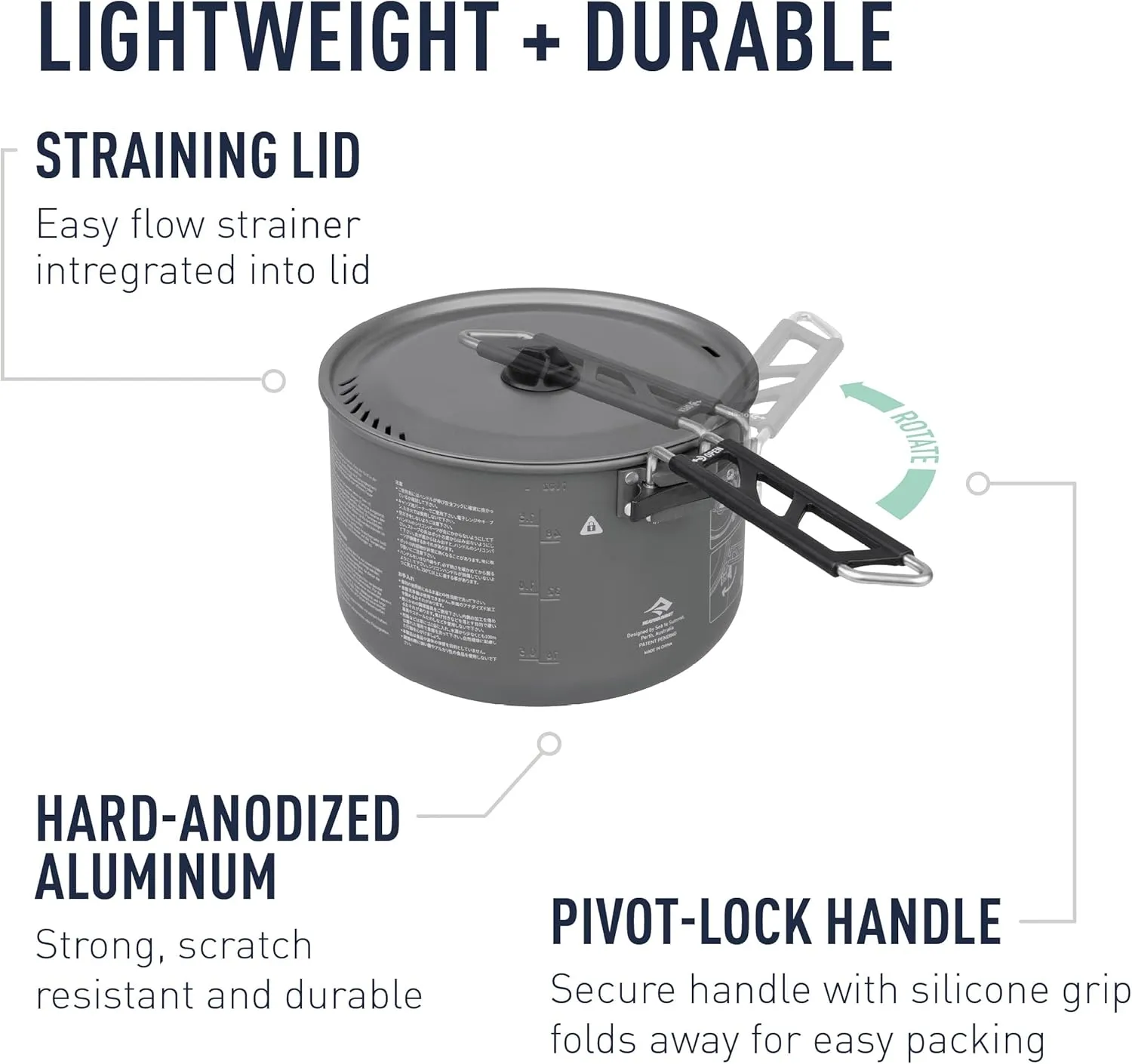 Sea to Summit Alpha Lightweight Aluminum Nesting Camping Cookware Set