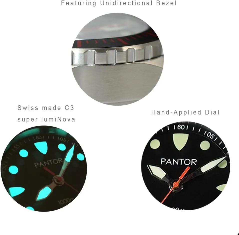 Seahorse Dive Watch,1000m Auotmatic Diver Watches,Big 45mm Watch Men
