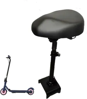 Seat Attachment Compatible with Ninebot E-Series/E2-Series/C-Series/F-Series/G-Series Electric Scooter Foldable Adjustable Height Shock Absorbing Soft Seat Saddle