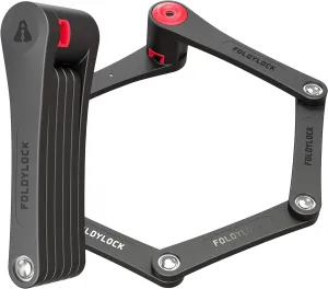 Seatylock FoldyLock Classic Folding Bike Lock - Patented High Security Sold Secure Silver Bicycle Lock - Heavy Duty Anti Theft Secure Guard with Keys & Case Mount - 37.4"