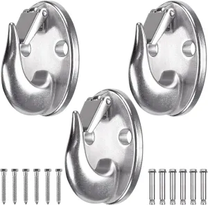 SELEWARE 3 Pack Heavy Duty Stainless Steel Wall Anchors for Resistance Bands – 2000 lbs Load Capacity, Space-Saving Home Gym & Physical Therapy Mounts for Strength Training & Body Weight Straps