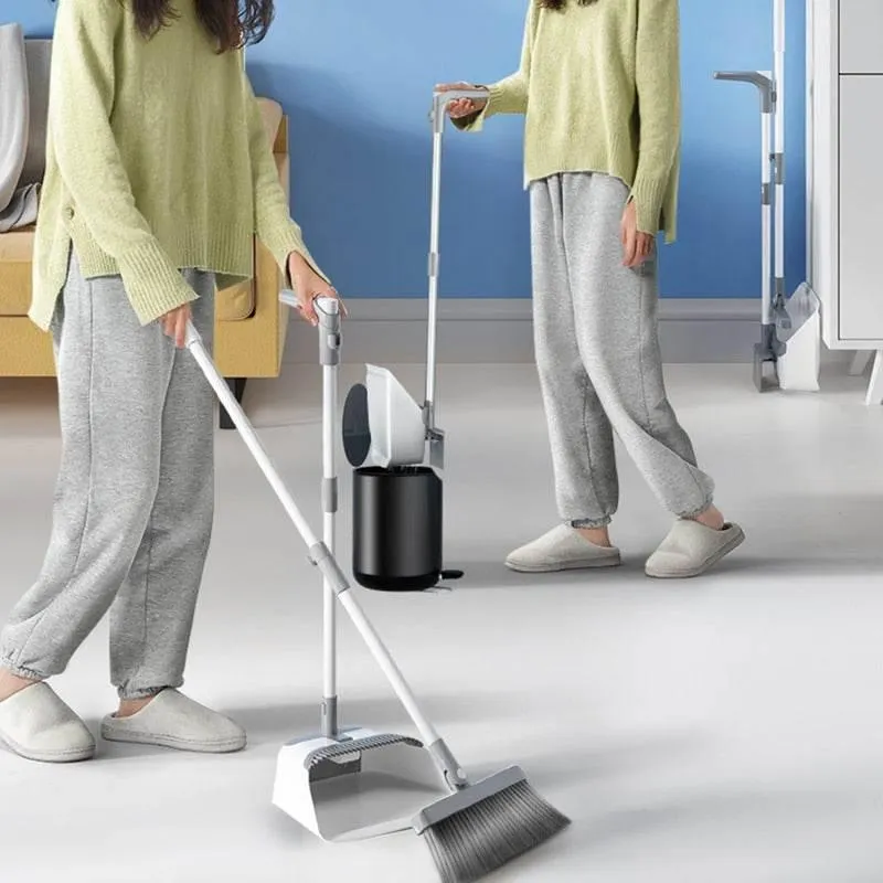 Self-Cleaning Foldable Broom  Dustpan - Innovative Cleaning Tool
