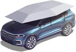Semi-Automatic Car Tent, Portable Auto Protection Car Tent Sunshade, Movable Carport Canopy for Outdoor Camping Tent Anti-UV, Water-Proof, Snow Wind Proof